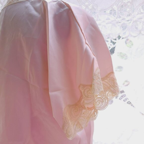 Hidden Fantasies Pink Nightgown & Bedjacket Vintage 80s Peignoir Set Small - Picture 9 of 16